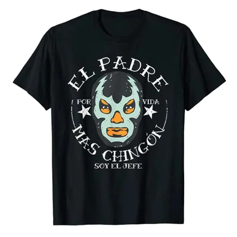 

El Padre Mas Chingon T-Shirt Shirt Fiesta Mexicana Party Clothes Cinco De Mayo Decoration Apparel Funny Hat Graphic Tee Tops Gif
