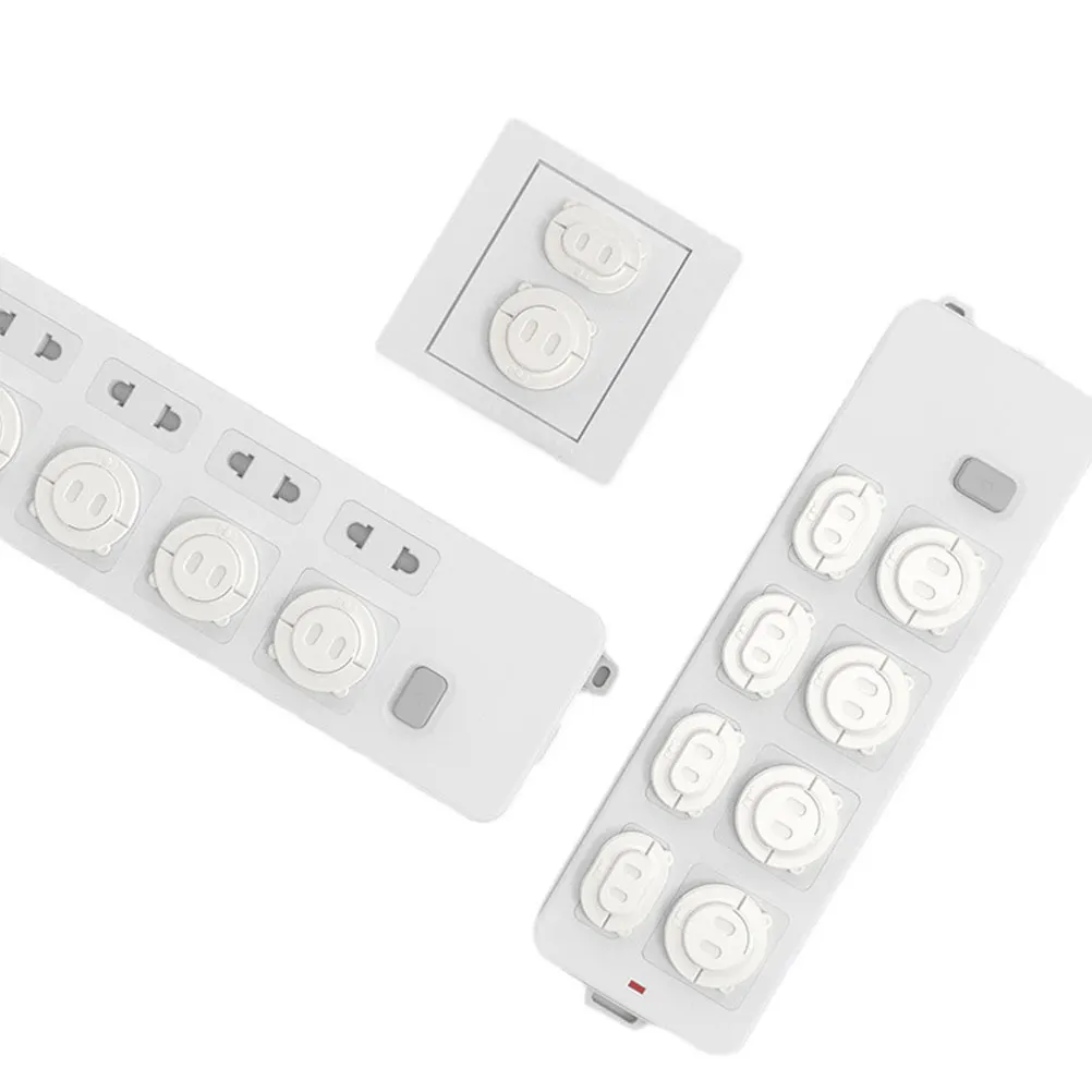 

Child Proof Outlet Cover White Electric Socket Protective Plug Baby Safety Durable Plastic Fits All Electrical Power Outlets