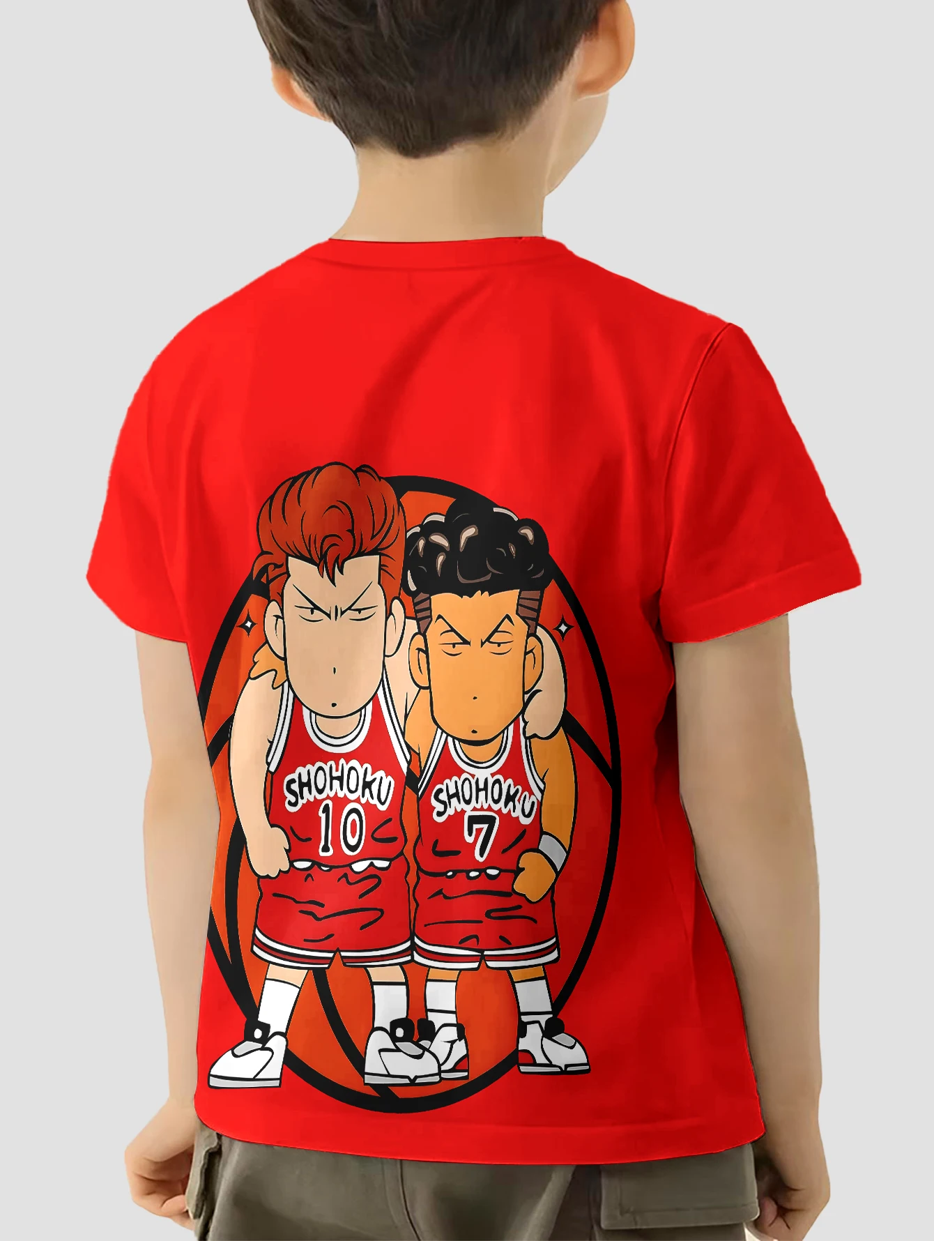 Baskball Dunk Shohoku Sakuragi Hanamichi Rukawa Clothing Boy Clothes T-shirt for a Boy Child Tee Shirt Kids Summer Clothes Tops