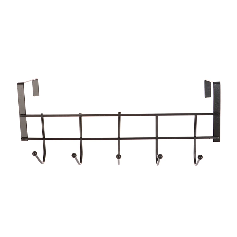 1PC Home bagno cucina cappello Organizer sopra la porta ganci 5 ganci appendiabiti appendiabiti appendiabiti scaffale ripiano sopra la porta