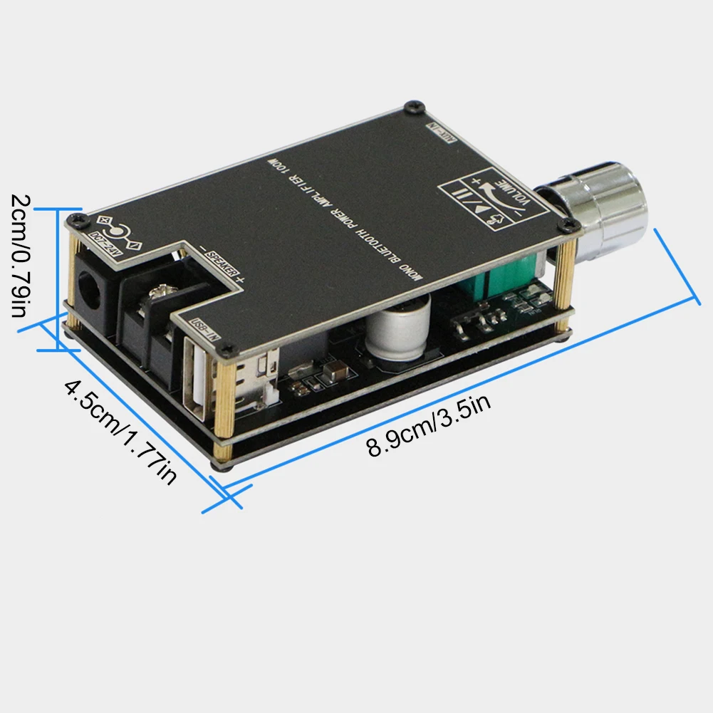 ZK-1001B وحدة مضخم الطاقة الصوتي أحادية 100 وات متوافقة مع بلوتوث 5.1 AUX TPA3116D2 DC7V-24V مع وضع TWS للمسرح المنزلي