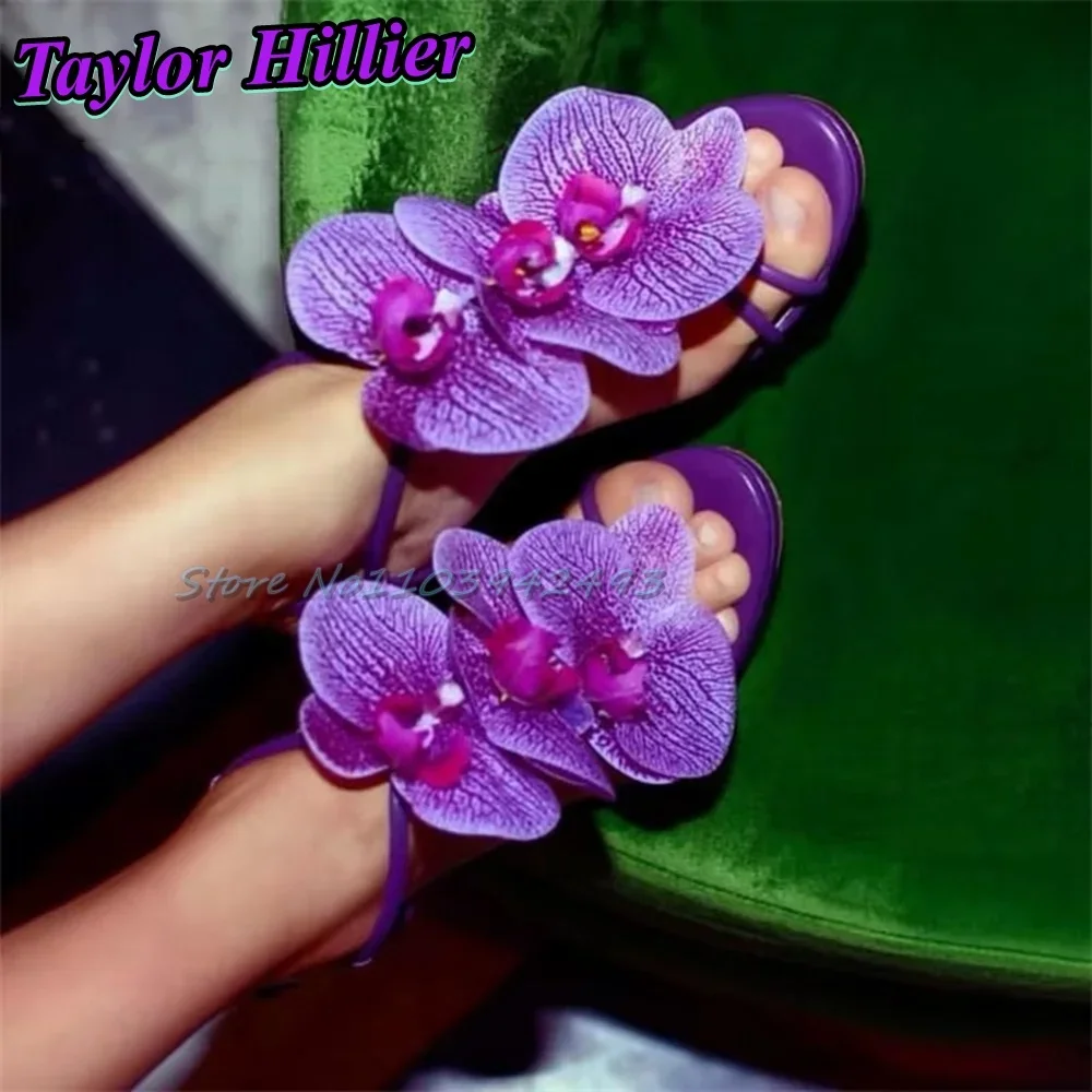 

New Blossom Heels Open Toe Heeled Sandals Spring Summer Shoes Women Stiletto Designer Sandalias De Mujer Buckle Strap Vacation