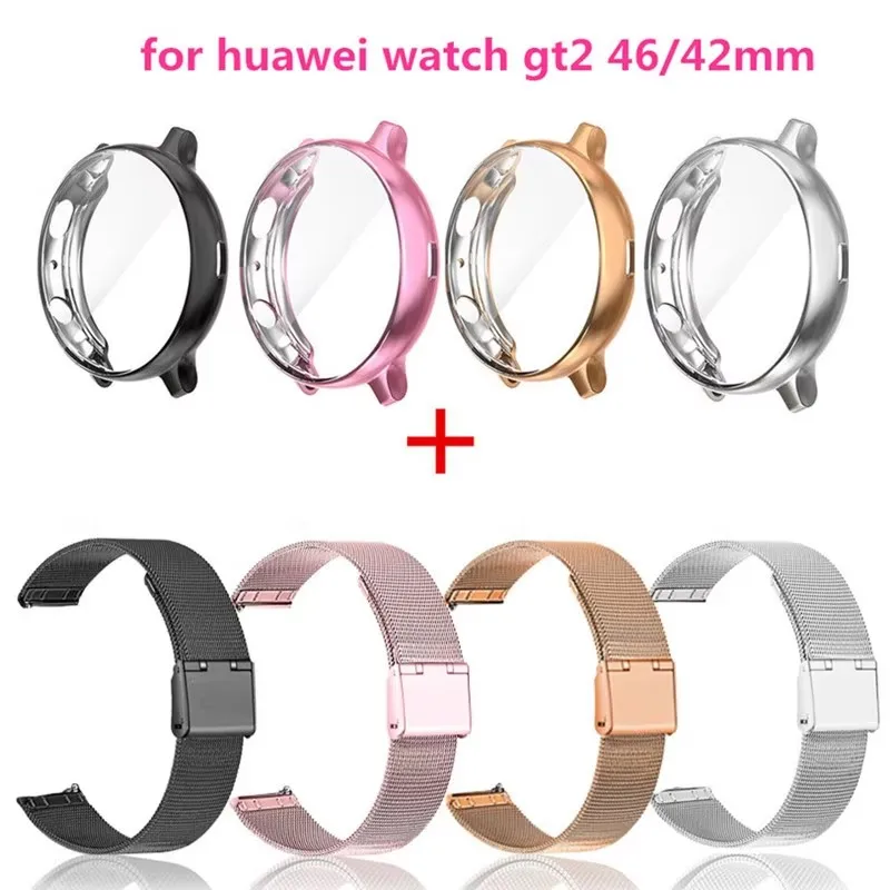 

Watch strap For Huawei Watch GT4 46mm 41mm GT2 Pro Strap Metal Case For Watch GT3 42mm Band Protector Bumper Smart watch strap