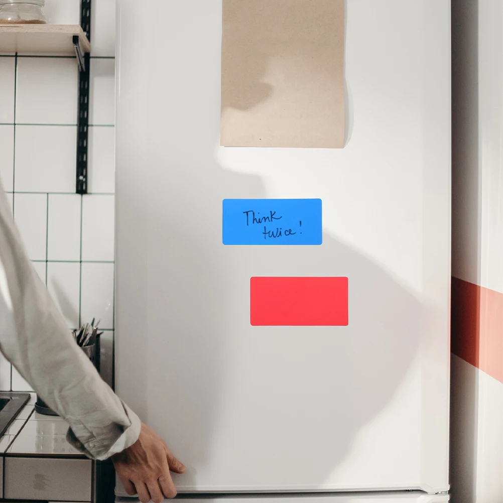 

10pcs Magnetic Dry Erase Labels Labels Dry Wipe Stickers Reusable for Whiteboards Fridge Home Office
