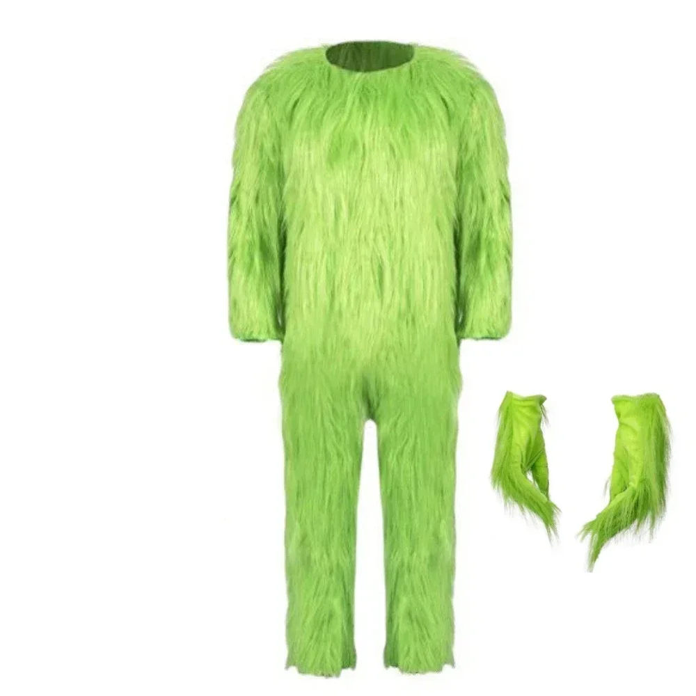 

Рождественский зеленый меховой монстр Санта-Клаус Монстр Хэллоуин Косплей Костюм Унисекс Рождественская вечеринка Карнавальная вечеринка Мужчины Ролевые игры