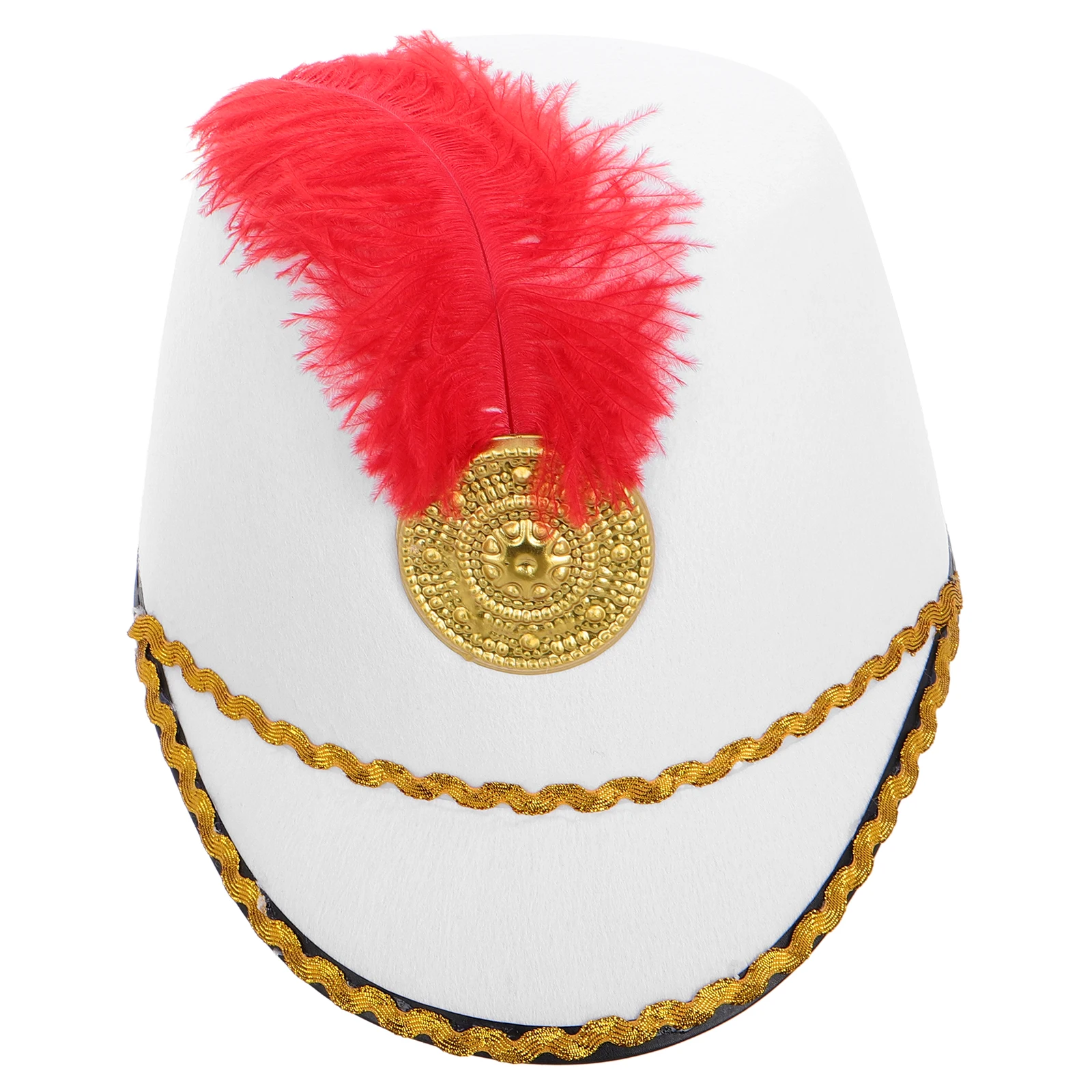 

Knight Hat With Plume Compact Cosplay Nutcracker Costume Hat Replacement Marching Band Party Decor Accessory