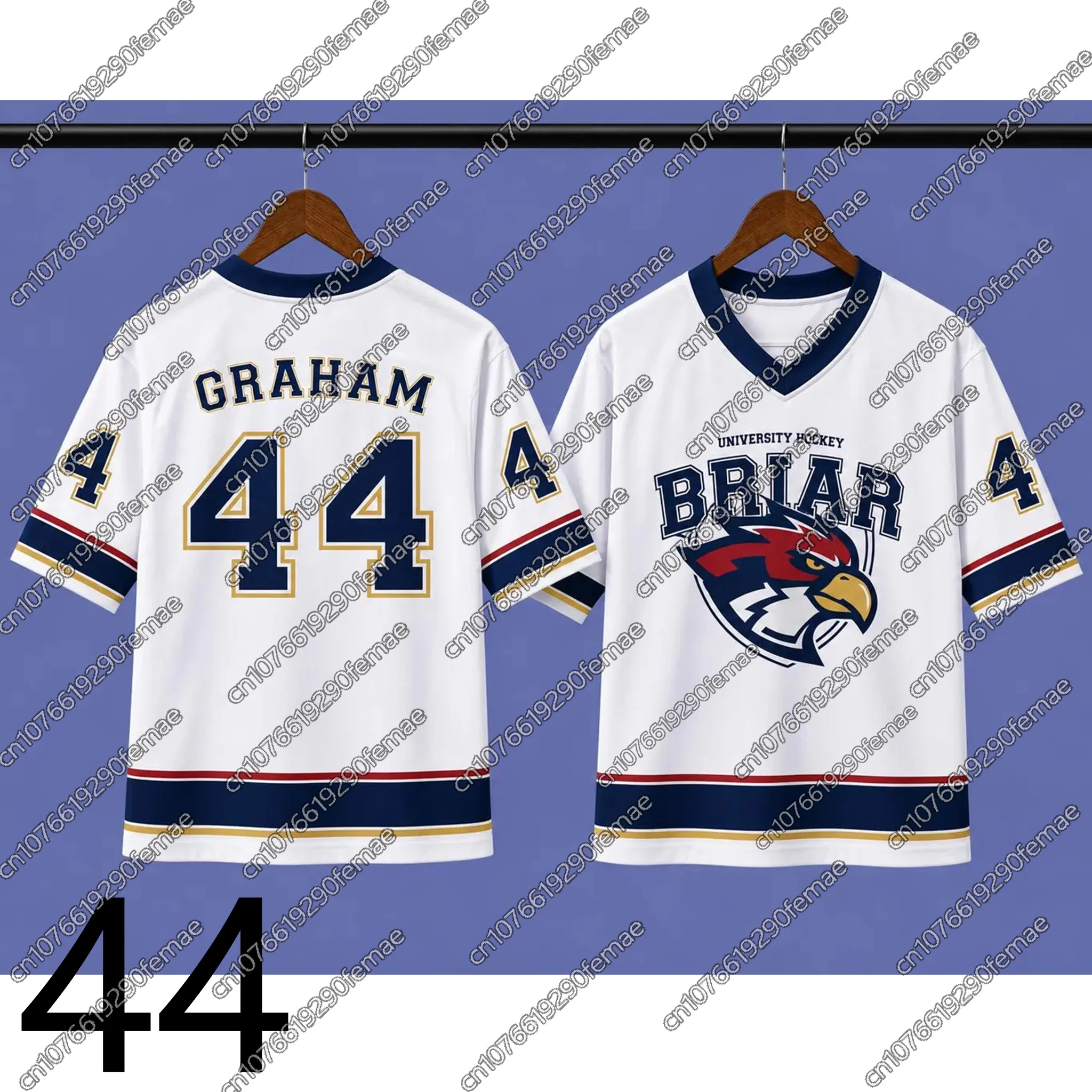 2026 Summer Loose Off Campus Style Jersey T-Shirt | Men Women Number Letter Top Daily Sports Streetwear TV Merch image 2