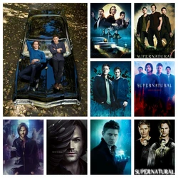 Classic TV Show Supernatural AB Diamond Painting Art Dean Sam And Castiel Portrait Full Square Cross Stitch Mosaic Wall Decor