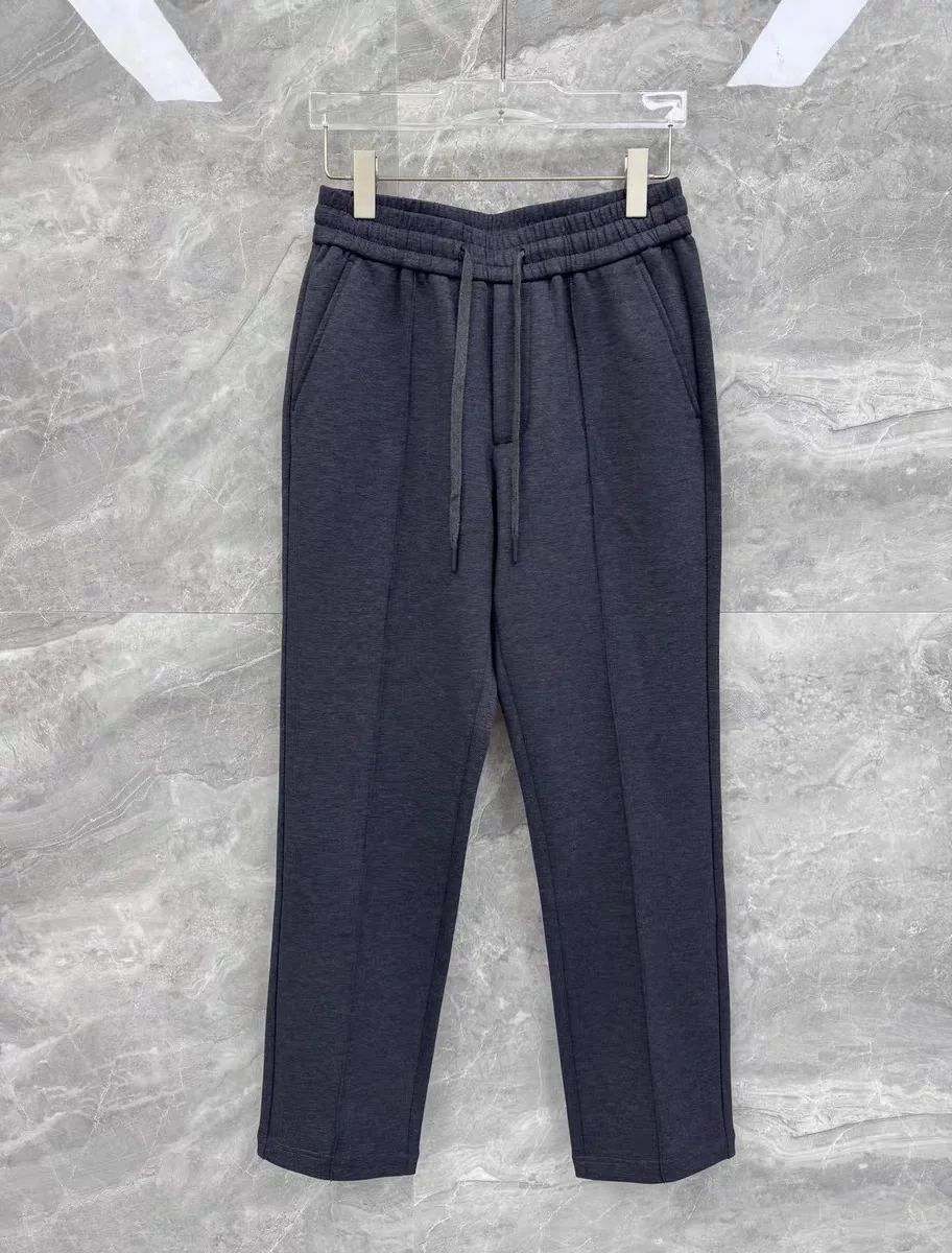 

Итальянские винтажные элитные мужские повседневные брюки с эластичной резинкой на талии, широкие прямые хлопковые брюки, удобные осенне-зимние брюки