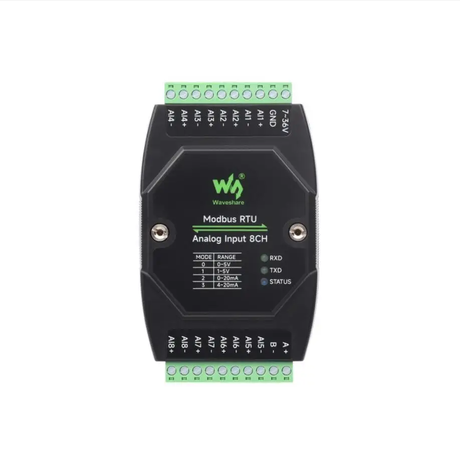 Modbus RTU Protocol RS485 Industrial 8ch Analog Acquisition Module 12-bit High-precision Supports Voltage or Current Acquisition