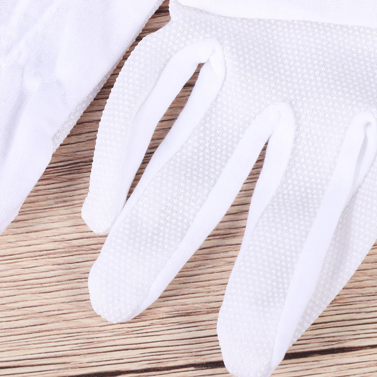 

5Pairs Slip-Resistant Cotton Gloves Breathable Protective Gloves for Industrial Labor Gardening Jewelry Coin Inspection