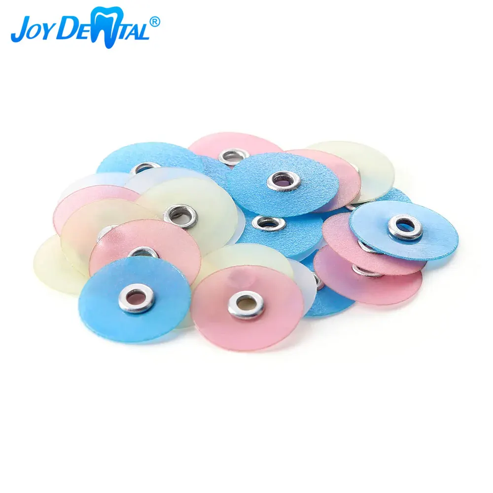 40pcs+1 Mandrel Dental Finishing and Polishing Discs Dentistry Tools for Composite Metals and Porcelain Discs 135℃ Autoclavable