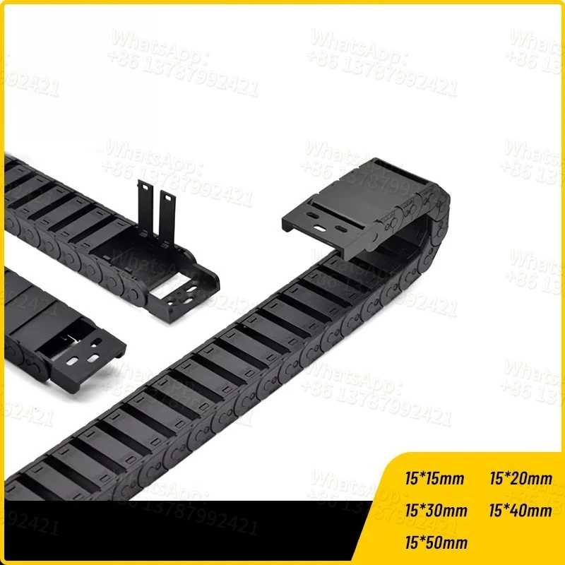 Cable Chain Semi-Enclosed 15*20 30 40 50mm Wire Transmission Carrier Plastic Drag Towline For 3D Printer CNC Engraving Machine