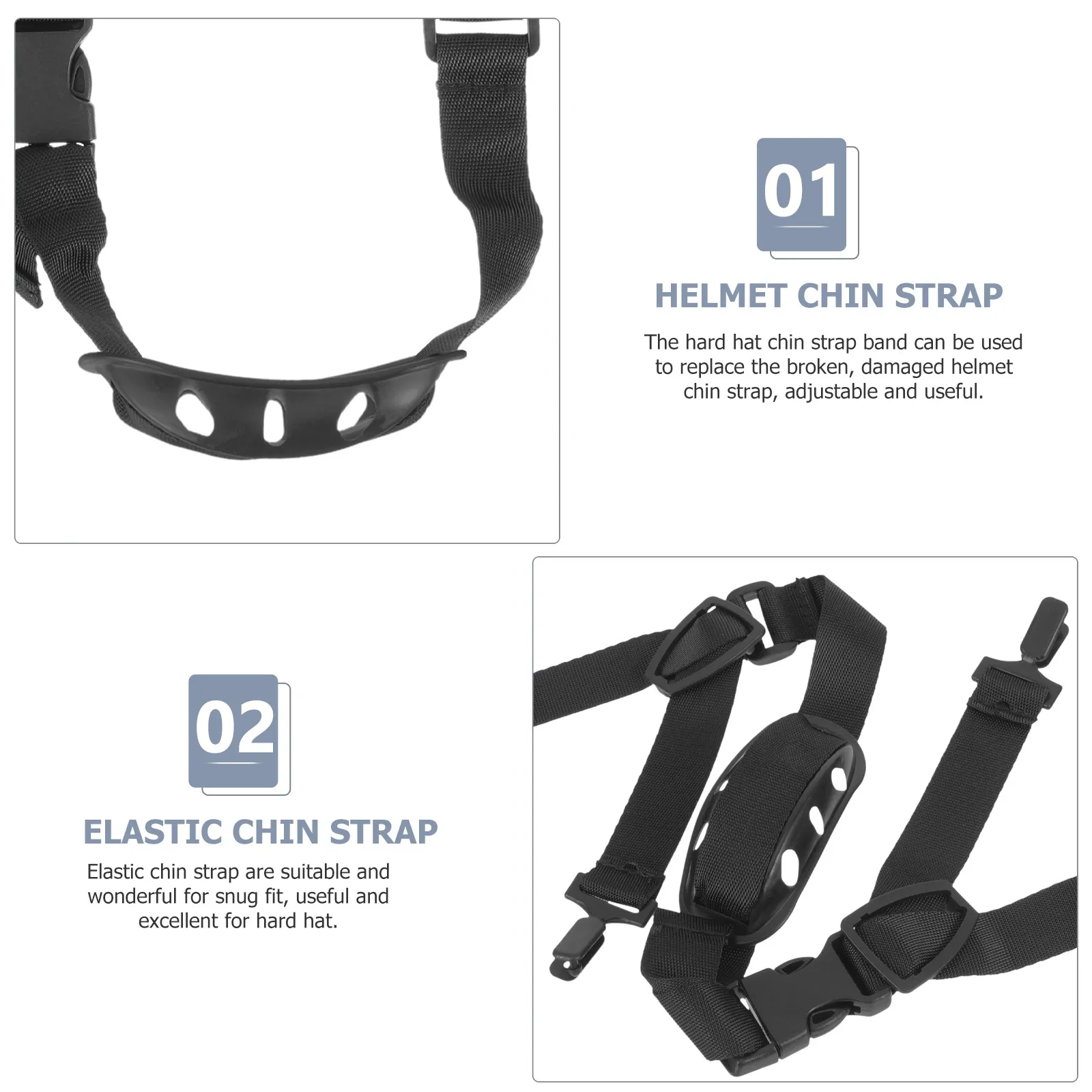 

Chin Strap Replacement Adjustable Hard Hat Safety Lanyard Construction Universal