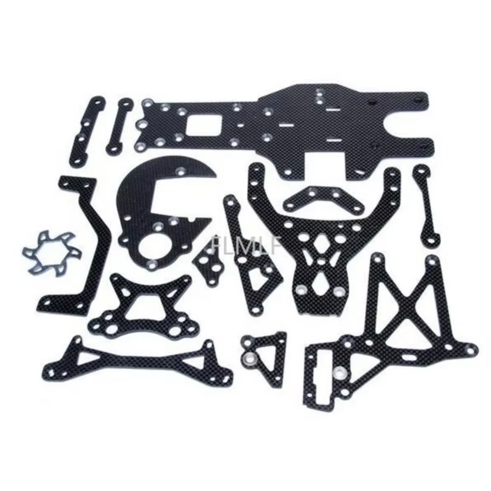 Carbon Fiber Upgrade Parts Chassis Plate Kit for 1/5 HPI ROVAN ROFUN KM GTB Racing BAJA 5B 5T 5SC Truck Parts