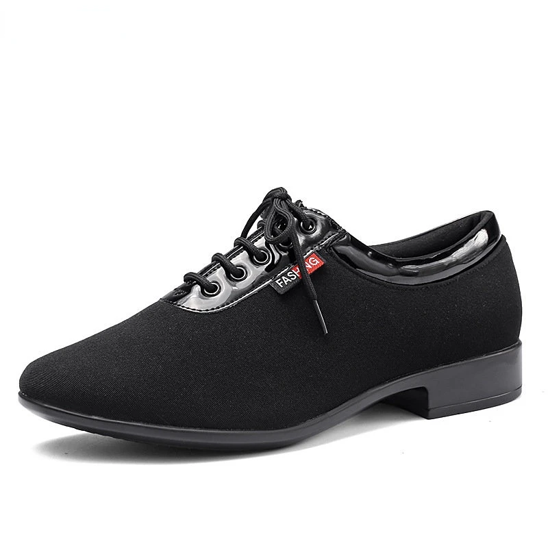 Chaussures de danse Standard pour hommes, semelle droite, compétition d'entraînement, chaussures de Sport modernes en tissu Oxford