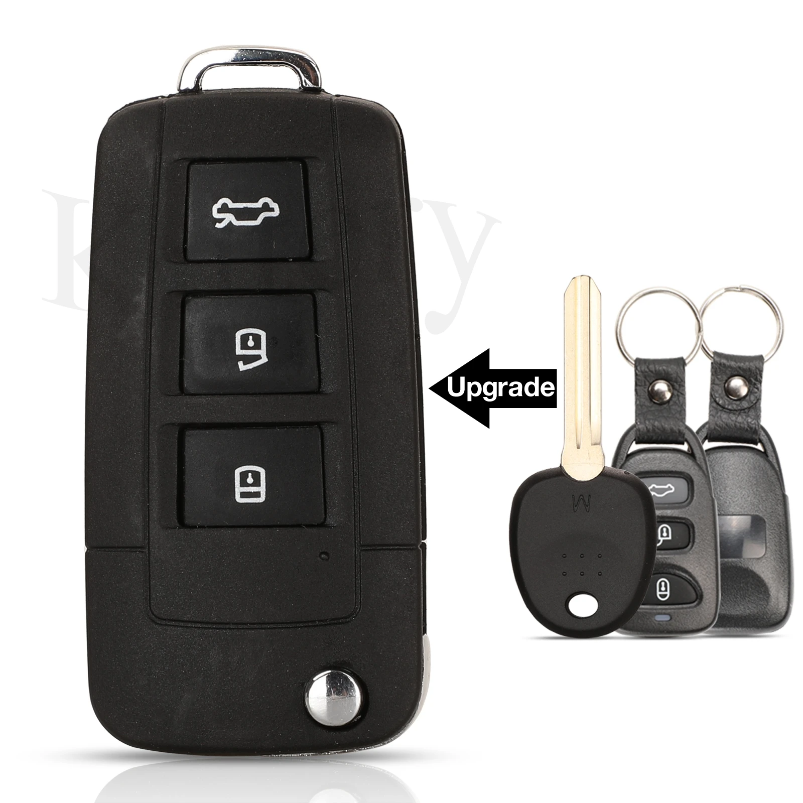 jingyuqin Case Modified Car Key Shell For Hyundai Sonata Ix35 Tucson Santa fe Elantra FOR KIA Sedona Rondo Optima(MG) Spectra