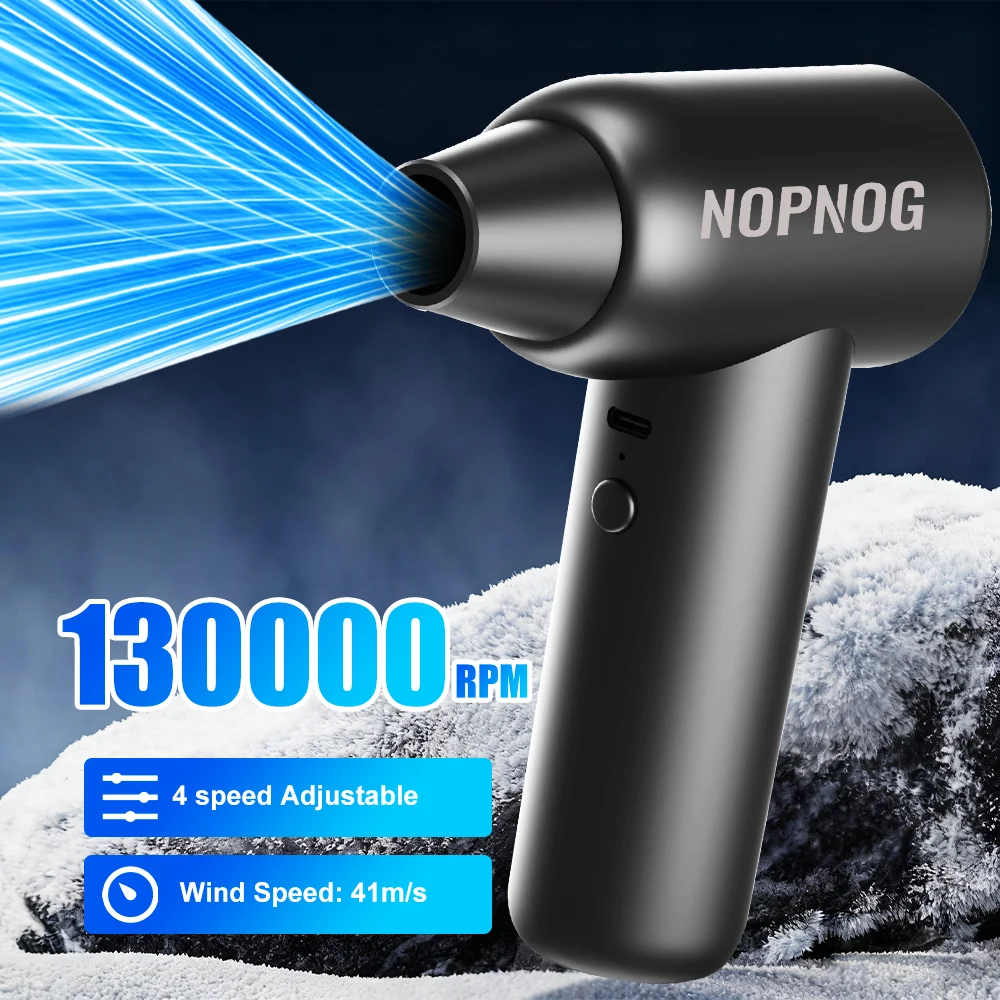 

130000rpm Strong Blowing Fan Portable Turbo Fan Automobile Air Duster Snow Removal Cordless BBQ Air Blower Tools Pillow Inflator