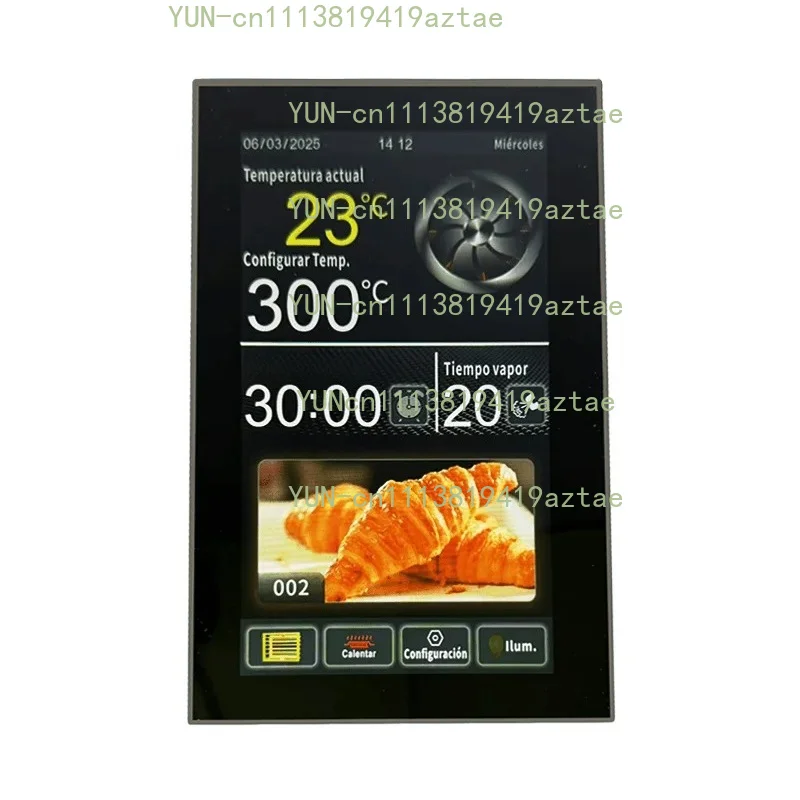 Hot Sale High Quality 7-Inch Touch Screen Thermometer Customizable Rotary Oven Kitchen Equipment OEM Made Plastic