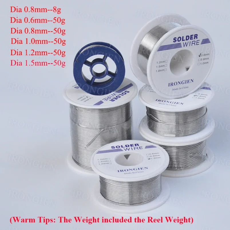 High Purity Soldering Wire 8g50g/Roll Mixed Tin Rosin Core Dia 0.6-1.5mm Solder Welding Wire For Electrical Soldering