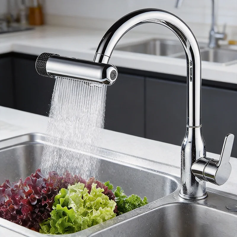 

360°Rotate Kitchen Tap Nozzle 6 Mode Bathroom Faucet Aerator Universal Washbasin Water Saving Splash-proof Faucet Bubbler