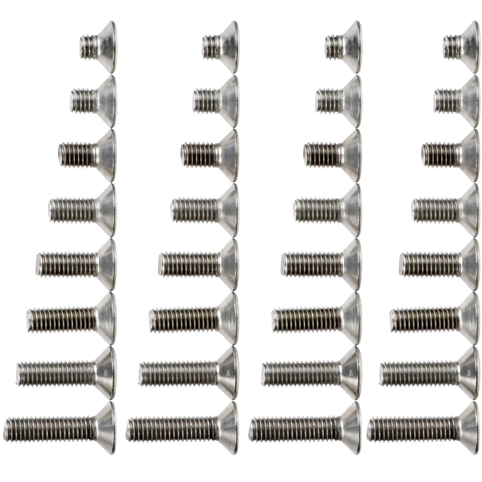 80 Pcs Hexagon Socket Head Screw Stainless Steel Bolts Screws Short Hair Round Silver Circular