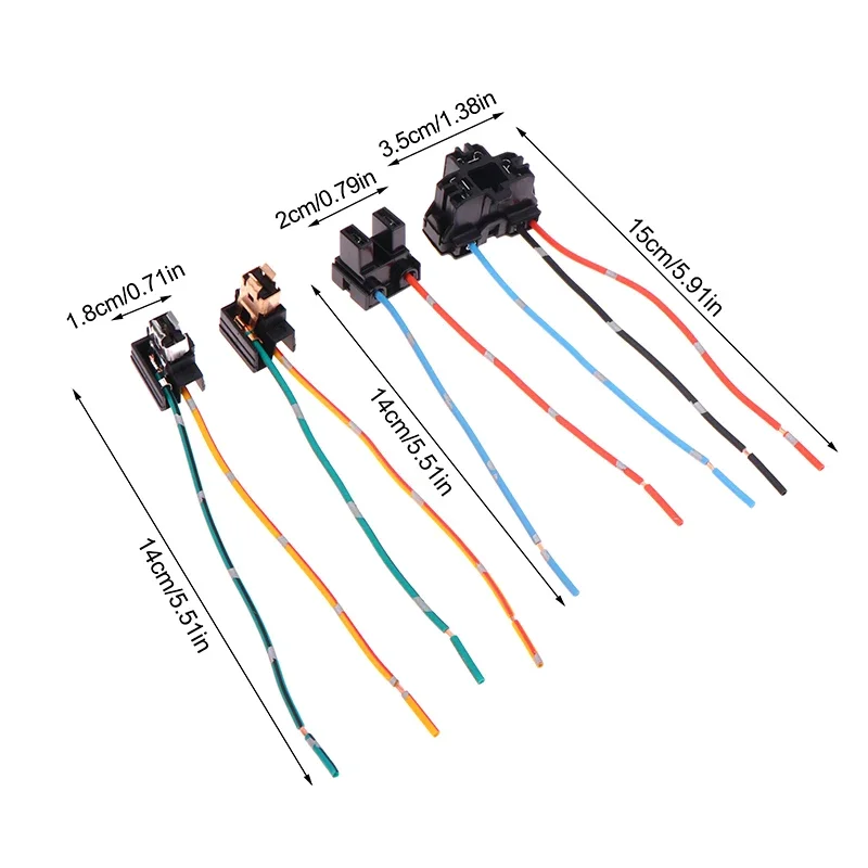 2Pcs Headlight Lamp Bulb Socket Wiring Harness Connector Plug Adapter Line For H1 H7 H4 Bulb Car Headlight Connection Plugs