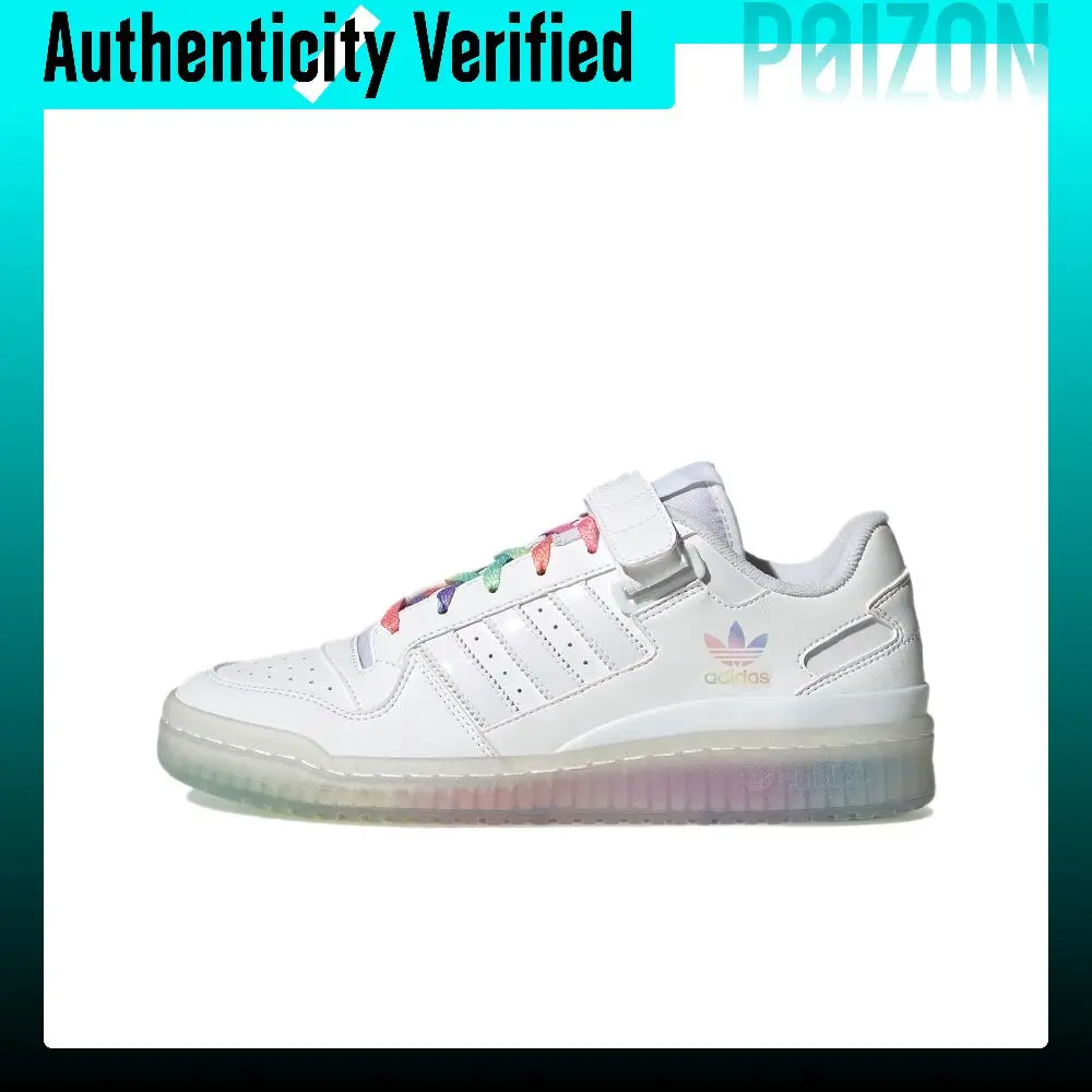 Adidas Originals FORUM Abrasion Resistant Lightweight Low top Skateboard Shoes Unisex White GX2722