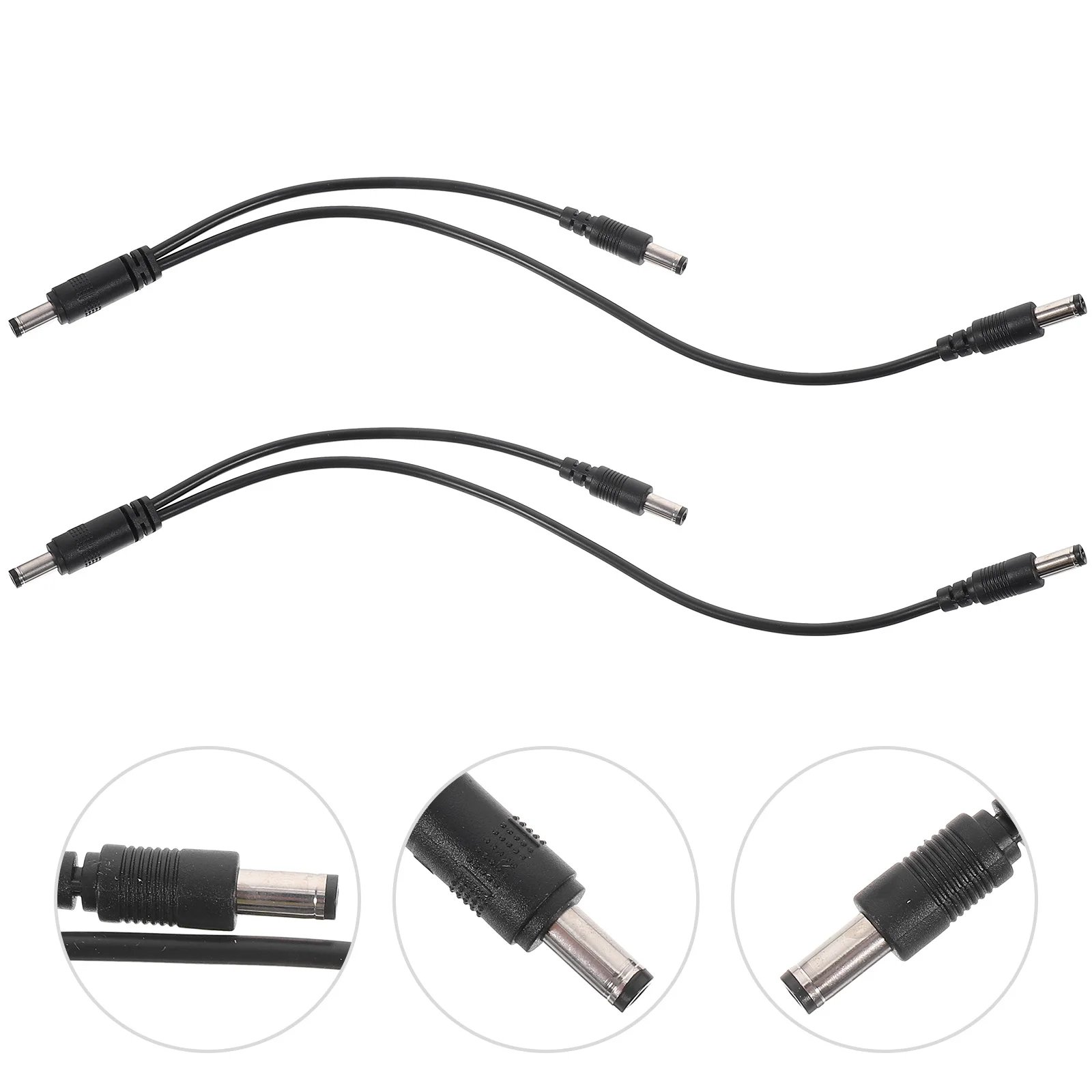 

2pcs Professional Effector Voltage Boost Cable Durable Pvc Compatible With Bass Guitar Keyboard Portable Power Supply Accessory