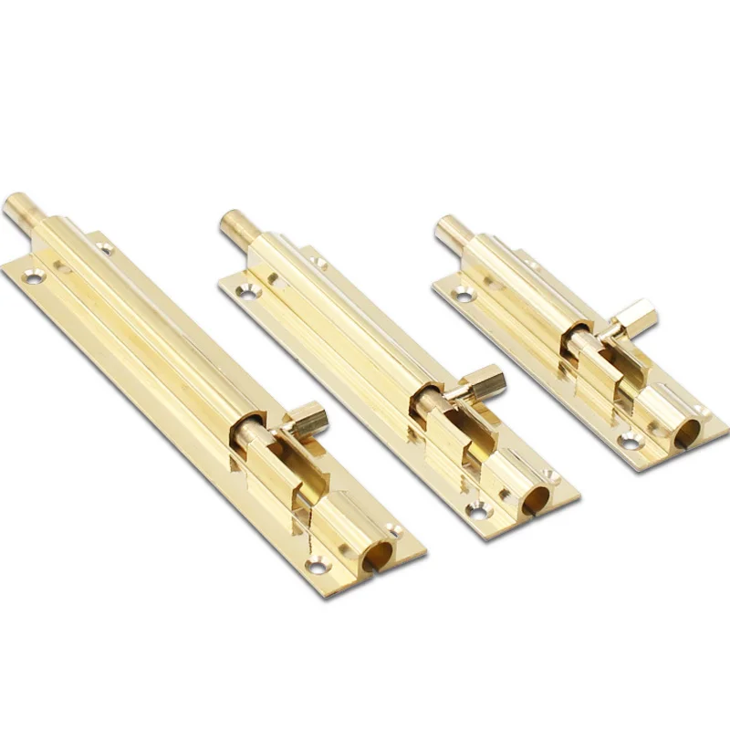 Antique Round Door Window Latch 1.5/2/3/4/6 Inch Barrel Bolt Copper Sliding Lock for Bathroom Bedroom Gate Security Hardware