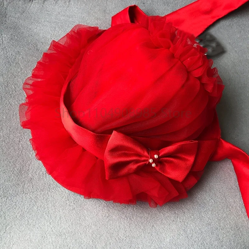 أنيقة بونيه قبعة خمر لوليتا الفيكتوري الدانتيل الكشكشة قبعة تأثيري اكسسوارات الشاي حفلة رائعة بونيه قبعة