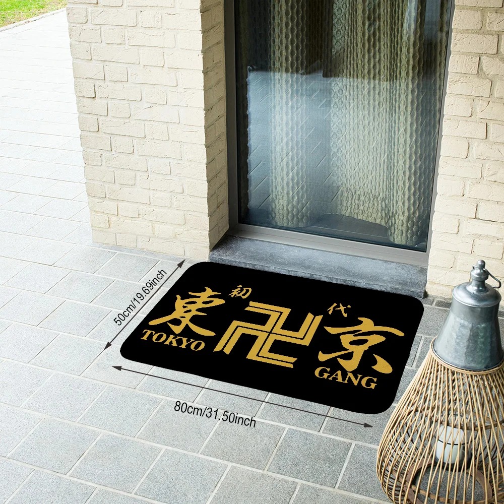 Tokyo Revengers Floor Mat for Kitchen Carpet for Bathroom Things to the House Entrance Door Doormat Outdoor Bath Rug Customized