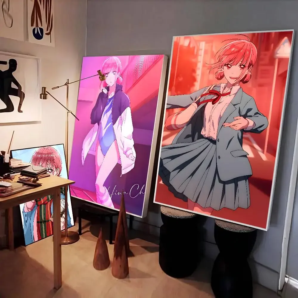 Niebieska Pudełko Anime Plakat Samoprzylepny Wodoodporny Papier Naklejka Dekoracja Ścienna do Kawiarni Baru Pokoju