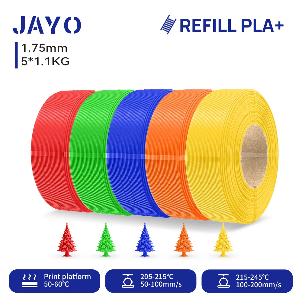 JAYO 5,5KG 3D PLA/PETG/PLA+ Drucker Nachfüll-Filament 1,75mm Ohne Spule 3D-Drucker Filament für 3D-Drucker & 3D-Stift Nachfüll-Filament
