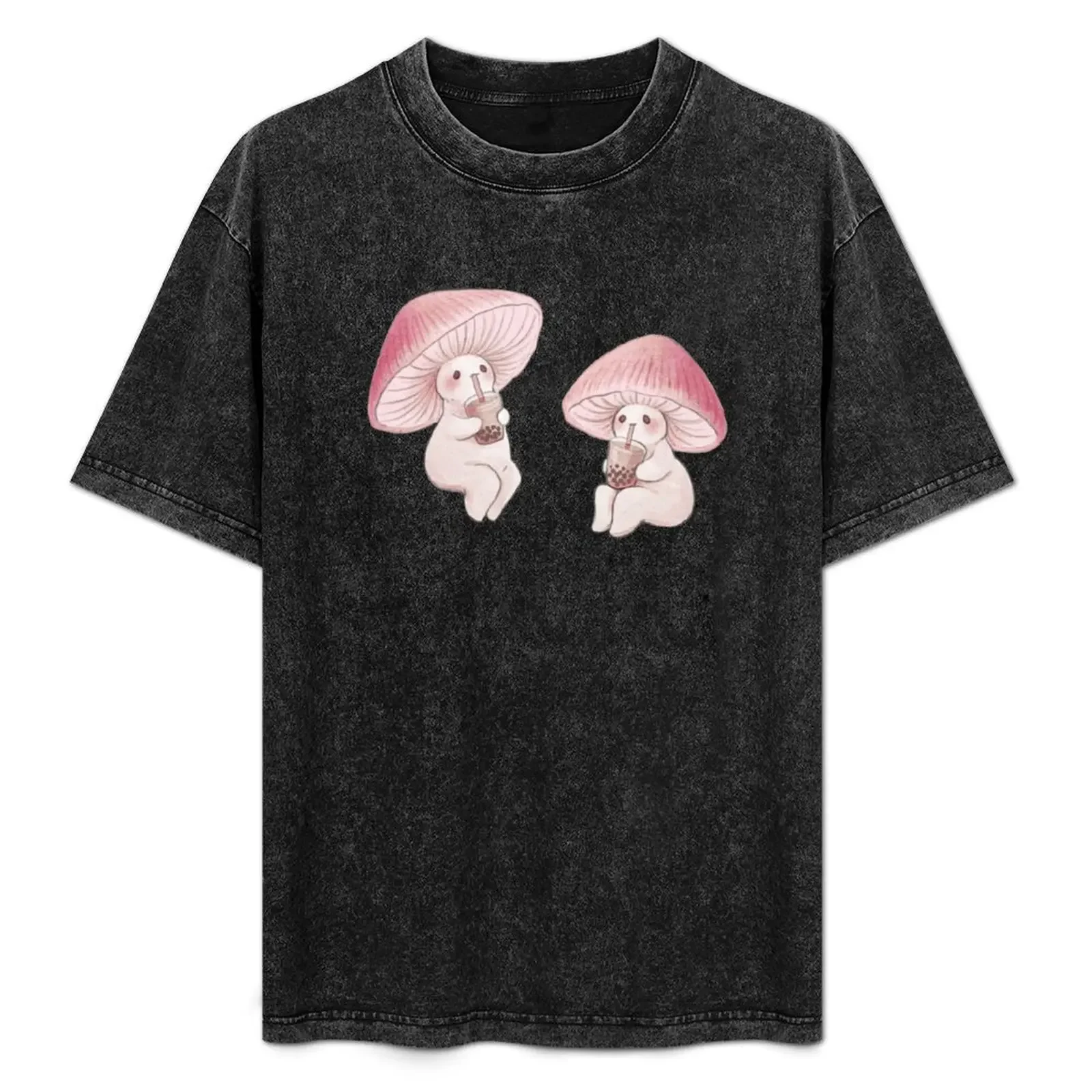 

Mycena Mushrooms with Boba Tea T-Shirt kawaii clothes custom shirt t shirts men