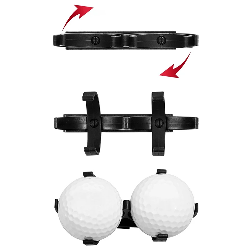 Golf Ball Clips Golf Ball Holders Ball Retrievers Double Ball Clips Golf Ball Clips Organizer Sports Training Tools Accessories