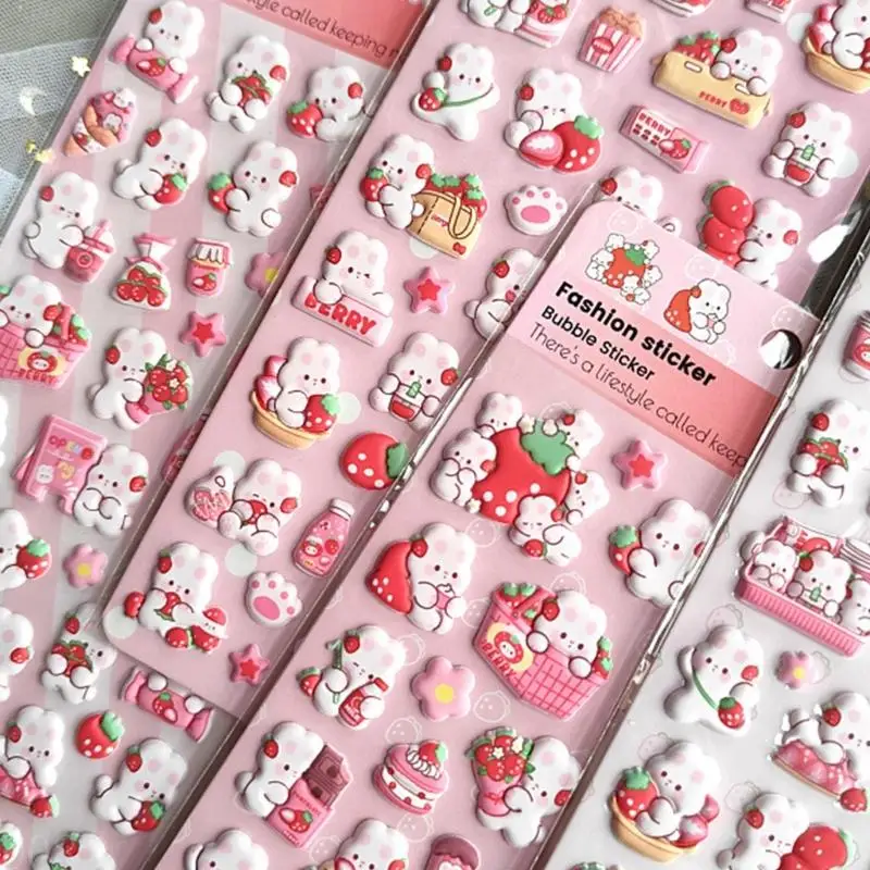 D08B Puffier Sticker for Kids 3D Design Sticker for Boys Girls, Reusable Tiny Sticker