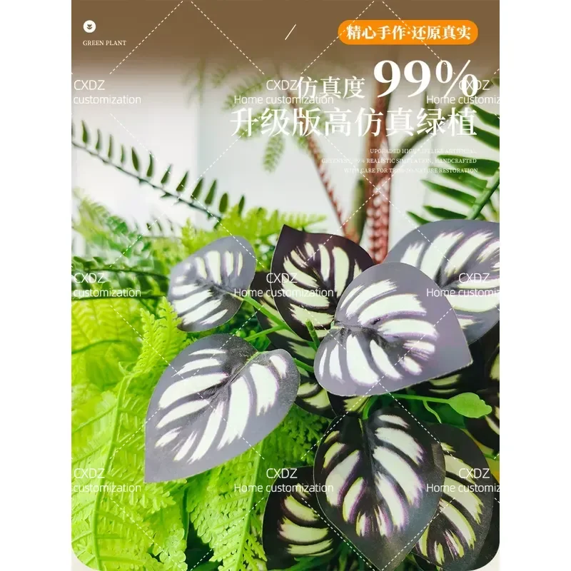 Simulated plant landscaping Balcony landscape arrangement Indoor stairs Fake flower tree decoration Bionic green plant