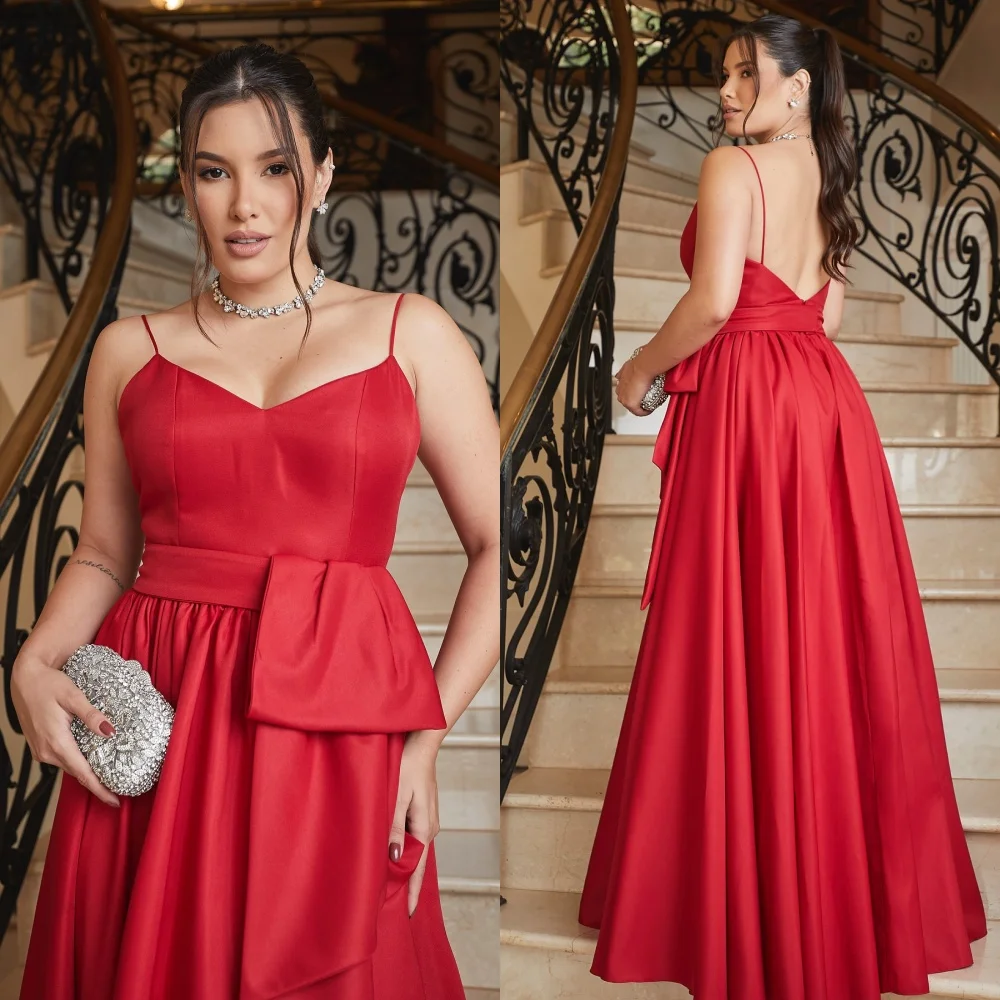 

Customized Classic Spaghetti Straps Sleeveless Evening Dress Modern ackless Prom Dresses Temperament Burgundy Homecoming Gowns