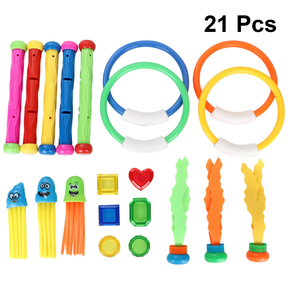 21pcs-diving-sticks-pool-sink-seaweed-diving-ring-toys-swimming-pool-stick-octopus-toys-for-kids-beginner-diving-random-color