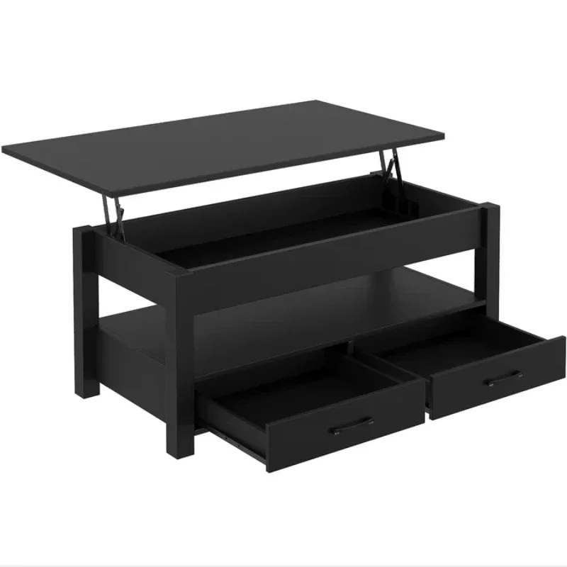 Modern Rectangular lift top frame Coffee Table Center Table with storage for European retro style coffee table