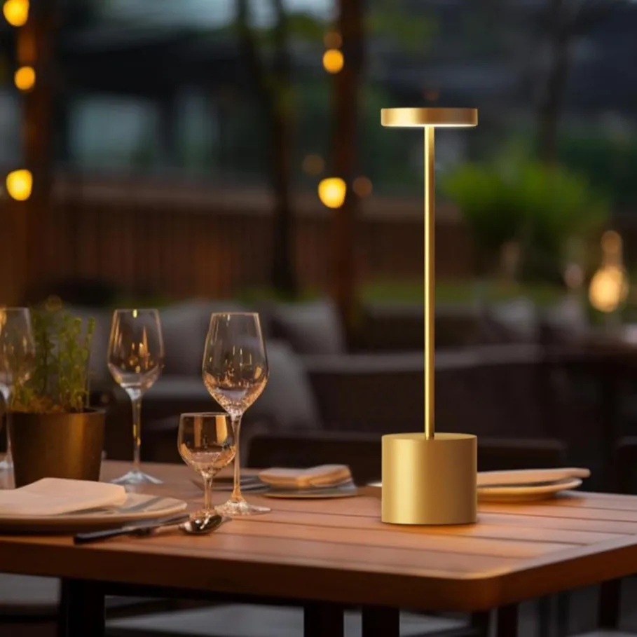 

2026 hot LED charging touch I-desk lamp creative bar restaurant bedroom outdoor camping metal atmosphere decorative night light