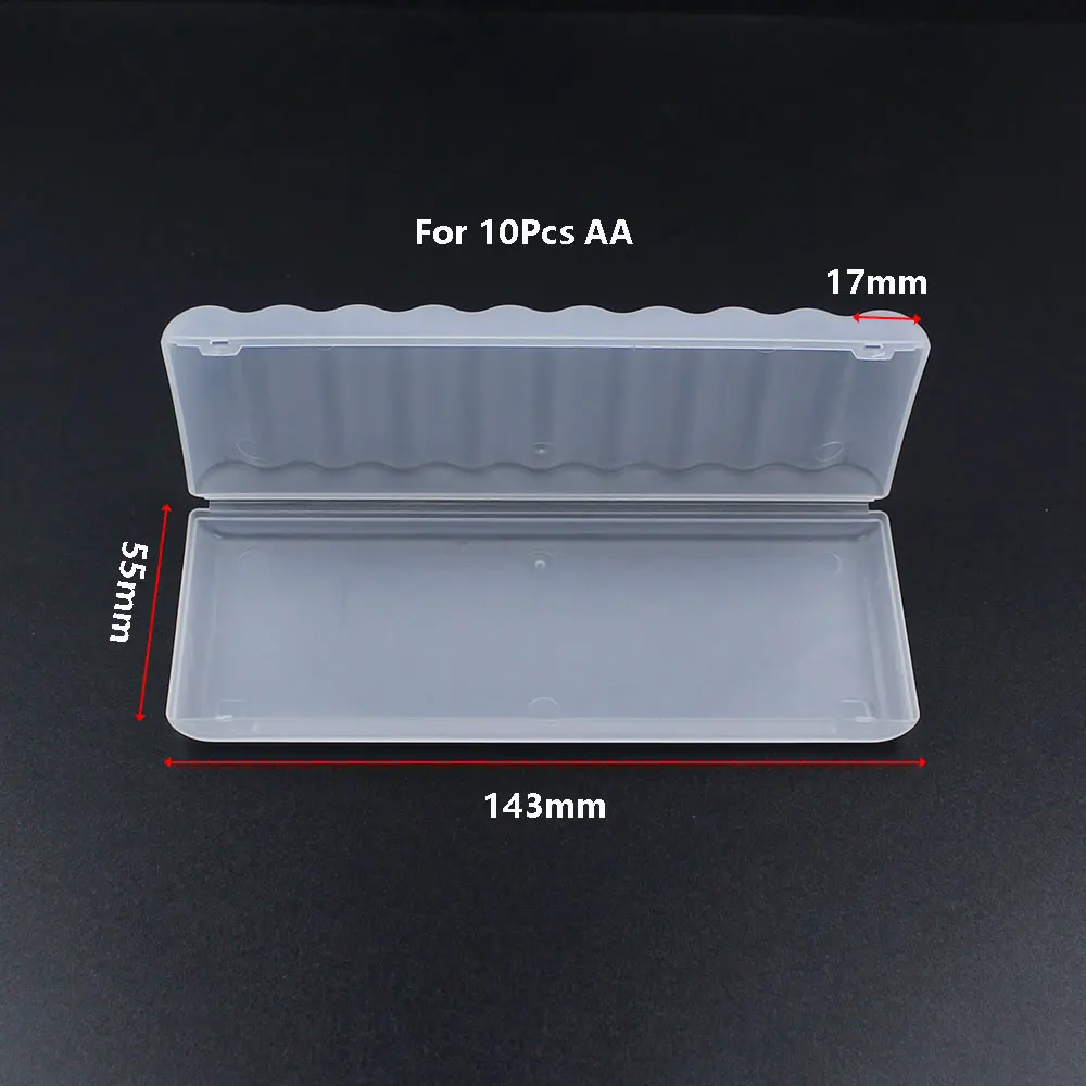 8/10 Slot Transparent Plastic Battery Storage Box for 18650/AAA/AA Hard Battery Container Holder Case Organizer Box Accessories