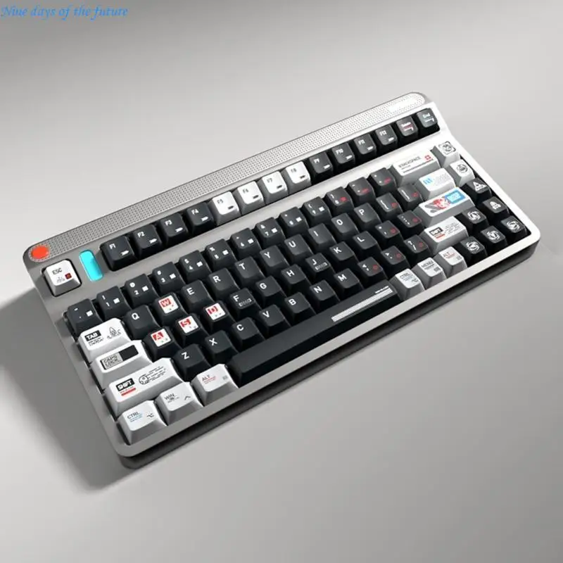 183Key Keycaps with Moon Program Theme High Compatibility Heat Sublimated E65A