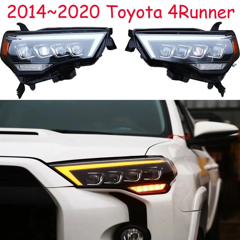 

2pcs car bumper headlamp 4Runner headlight Fortuner 2014~2020y All in LED DRL car accessories 4Runner light fog