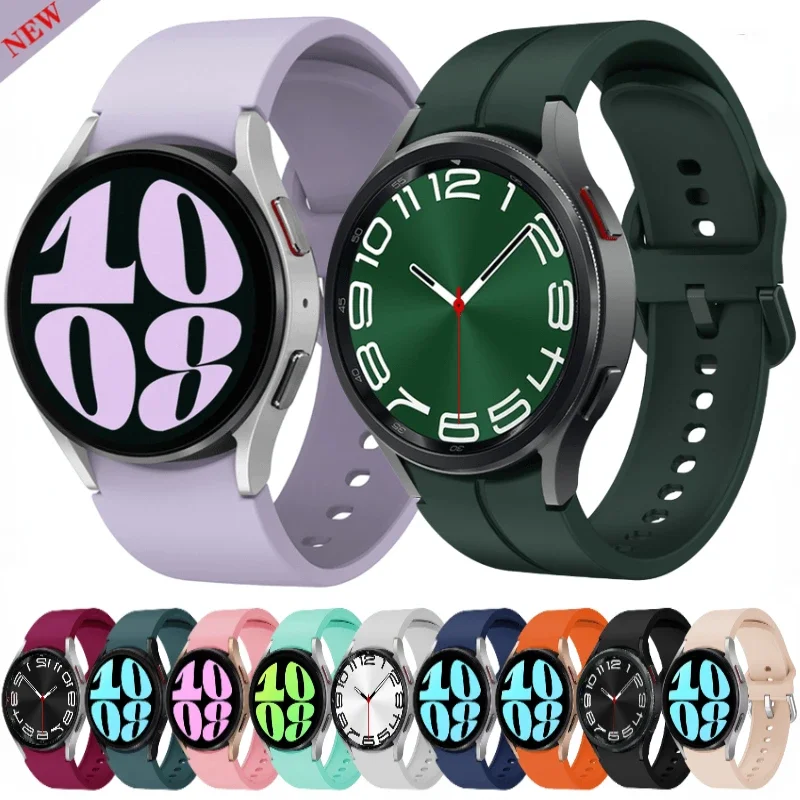 

Silicone No gaps Strap For Samsung Galaxy Watch 7/6/5/4 44mm 40mm 5Pro 45mm Bracelet band Galaxy 6 Classic 47mm 43mm 46mm Correa