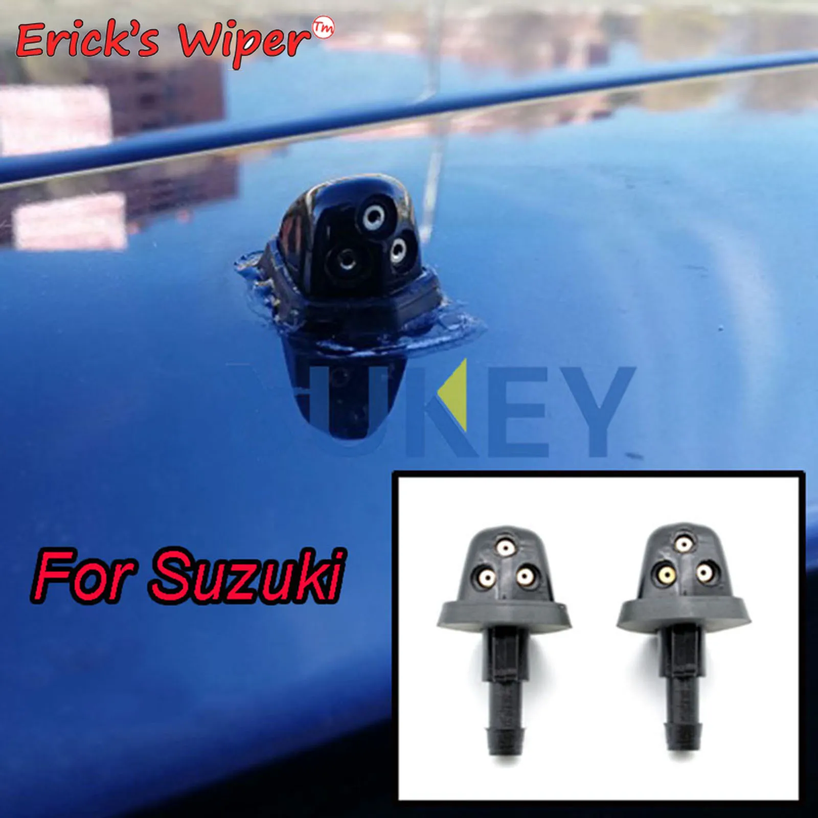 

Erick's Wiper 2Pcs/lot Front Windshield Wiper Washer Jet Nozzle Sprayer Water Outlet Nozzles For Suzuki Aerio 2001 - 2007