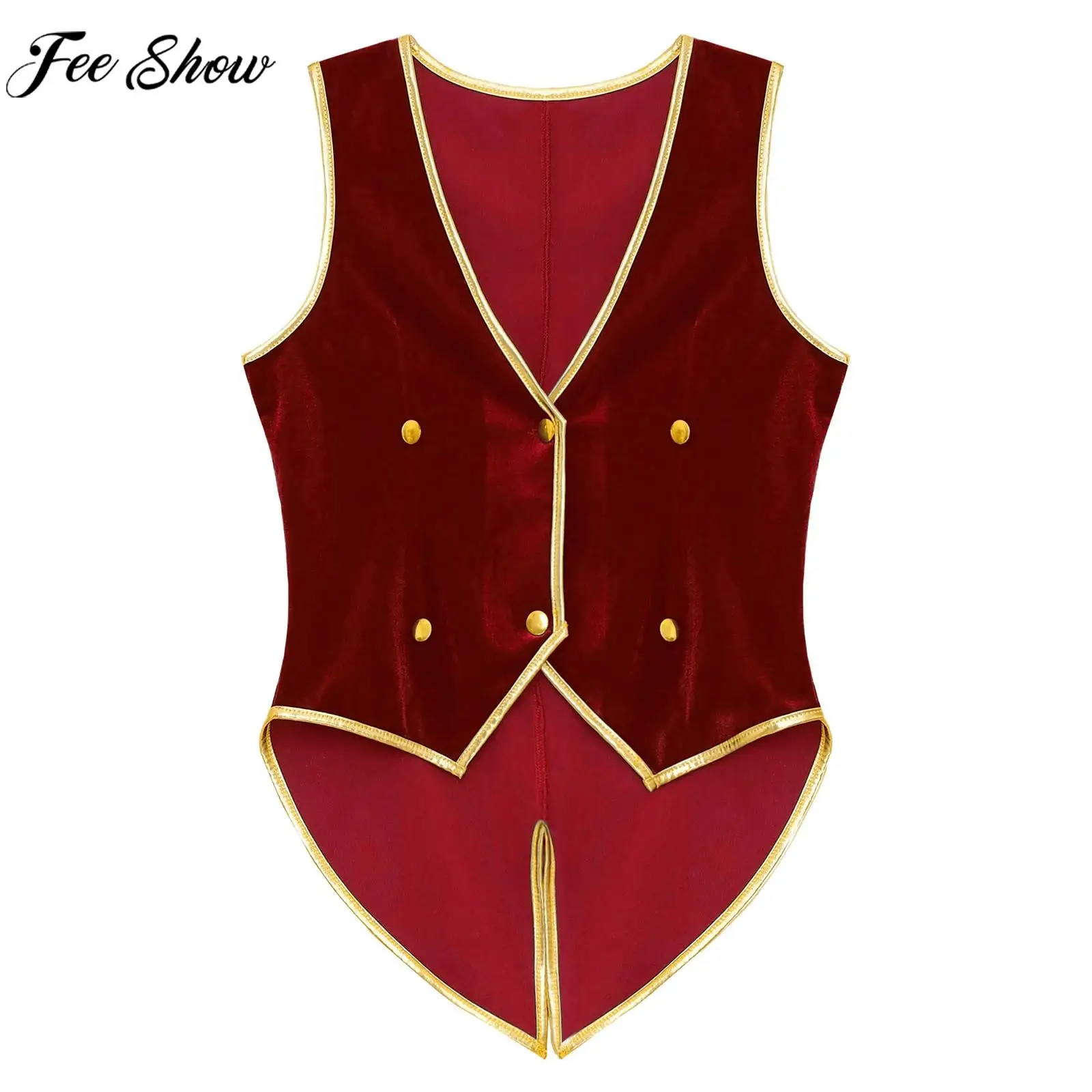 Children Boys Medieval Renaissance Victorian Vest Steampunk Gothic Velvet Tailcoat Halloween Carnival Vampire Cosplay Costume