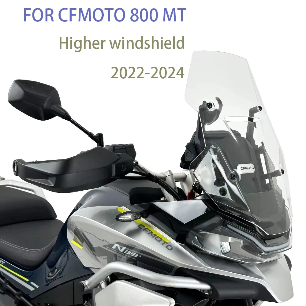 

800 MT RAISED WINDSHIELD Motorcycle Screen New Windshield For CFMOTO 800MT MT 800 Increase Wind Screen Deflector 2022-2024