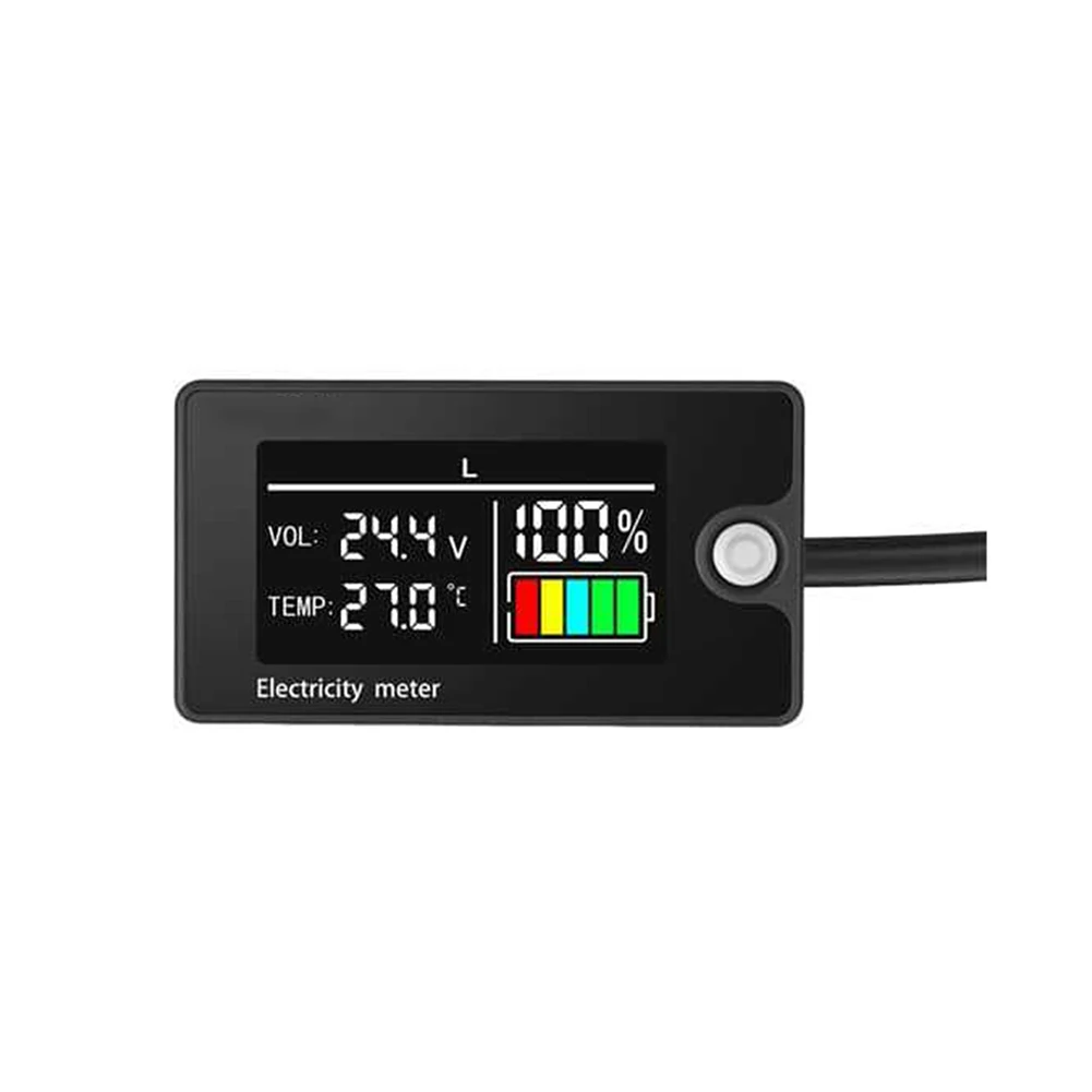 DC8-100V Interchangeable LCD Indicator Battery Capacity Meter For Custom SOC Curve Voltage Alarm Computer Room RV Use